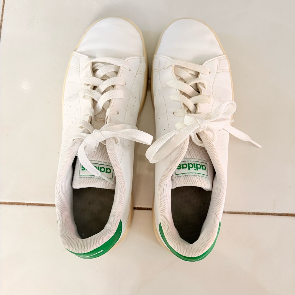 Adidas Stan Smith Tenis White & Green Shoes Size 6